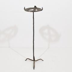 Couple 16th 17th Century Spanish Hand Forged Iron Candleholders - 4114414