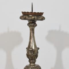 Couple of 18th Century Italian Baroque Carved Wooden Candlesticks Circa 1750 - 4518476