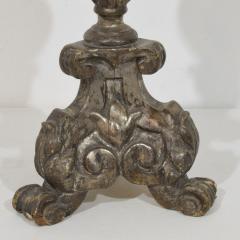 Couple of 18th Century Italian Baroque Carved Wooden Candlesticks Circa 1750 - 4518477
