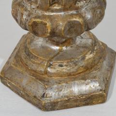 Couple of 18th Century Italian Neoclassical Silvered Wooden Candlesticks - 4518510