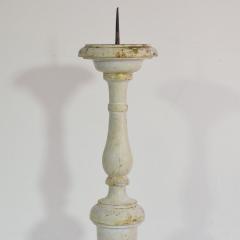 Couple of 19th Century Italian Carved Wooden Candleholders in Neoclassical Style - 4113966