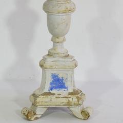 Couple of 19th Century Italian Carved Wooden Candleholders in Neoclassical Style - 4113978