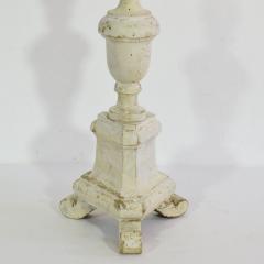 Couple of 19th Century Italian Carved Wooden Candleholders in Neoclassical Style - 4114040
