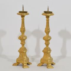 Couple of Late 18th Century Italian Neoclassical Giltwood Candleholders - 4114279