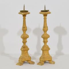 Couple of Late 18th Century Italian Neoclassical Giltwood Candleholders - 4114332