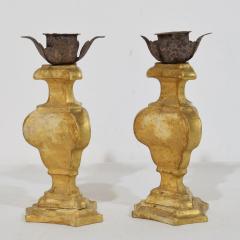Couple of Small Late 18th Century Italian Neoclassical Giltwood Candleholders - 4113924
