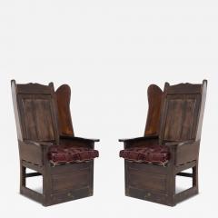 Couple of Vintage Italian Armchairs in Wood and Fabric - 3630251