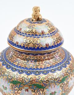 Covered Decorative Cloisonne Urn Piece  - 946686