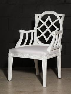 Cream Painted Georgian Style Elbow Chair - 271469