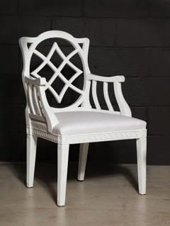 Cream Painted Georgian Style Elbow Chair - 271472