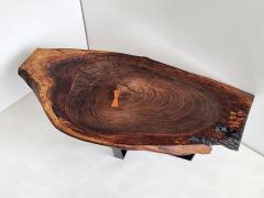 Creation Therrier Black Walnut Wood Slab Coffee Table - 3078572