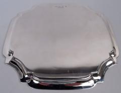 Crichton Brothers English Georgian Sterling Silver Square Cartouche Tray 1933 - 4338715