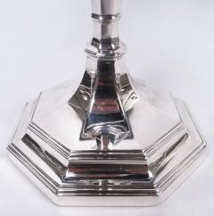 Crichton Brothers Pair of English Modern Classical Sterling Silver 3 Light Candelabra - 4337418
