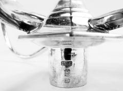 Crichton Brothers Pair of English Modern Classical Sterling Silver 3 Light Candelabra - 4337420