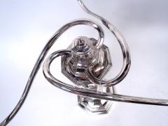 Crichton Brothers Pair of English Modern Classical Sterling Silver 3 Light Candelabra - 4337421