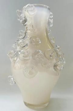 Cristais di Murano 24K Gold Infused Translucent Glass Vase with Applications - 3746846