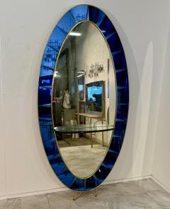 Cristal Art Oval Floor Mirror With Shelf Italy 1960 - 4315753