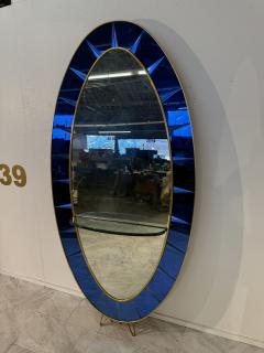Cristal Art Oval Floor Mirror With Shelf Italy 1960 - 4315763
