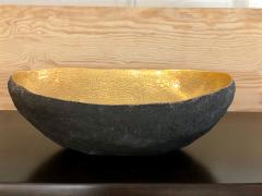 Cristina Salusti Large Oval Ceramic Vessel with 22k Gold by Cristina Salusti - 443791