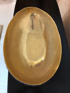 Cristina Salusti Large Oval Ceramic Vessel with 22k Gold by Cristina Salusti - 443793