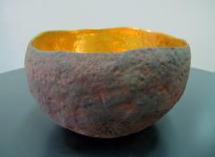 Cristina Salusti Round Ceramic and Gold Bowl by Cristina Salusti - 366643