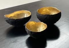 Cristina Salusti Round ceramic bowl with gold - 3802942