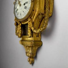 Cronier Paris Louis XVI Period Gilt Bronze Wall Clock France circa 1790 - 4428919