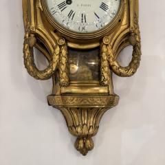 Cronier Paris Louis XVI Period Gilt Bronze Wall Clock France circa 1790 - 4428921
