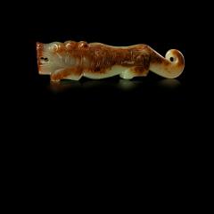 Crouching Beast Tiger Pendant Shang Period - 3579378
