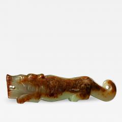 Crouching Beast Tiger Pendant Shang Period - 3591225
