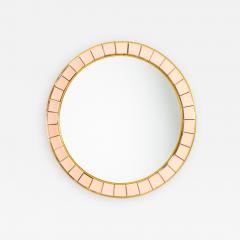 Crystal Arte Mid Century Round Wall Mirror - 1864276