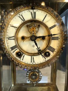 Crystal Face and Pendulum Clock Made by Ansonia Clock of New York - 2975612