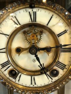 Crystal Face and Pendulum Clock Made by Ansonia Clock of New York - 2975613