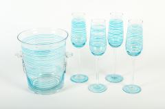 Crystal Ice Bucket w Glasses 5 Pcs - 236555