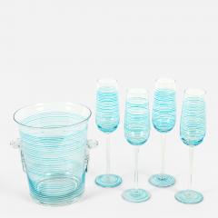 Crystal Ice Bucket w Glasses 5 Pcs - 237044