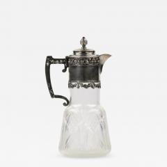 Crystal Jug With Silver 13th Artel Russia Moscow Early 20th Century - 4818094