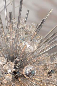 Crystal Sputnik Chandelier with Nickel Telescopes - 3106251