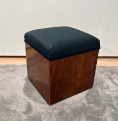 Cubic Art Deco Stool Walnut Veneer France circa 1930 - 2972932