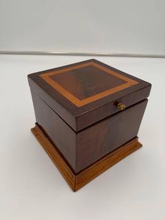 Cubic Biedermeier Box Mahogany and Maple Austria circa 1840 - 2284904