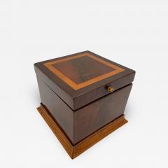 Cubic Biedermeier Box Mahogany and Maple Austria circa 1840 - 2286566