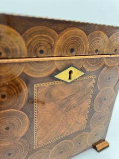 Cubic Biedermeier Box Walnut with Inlays Austria circa 1830 - 3036633