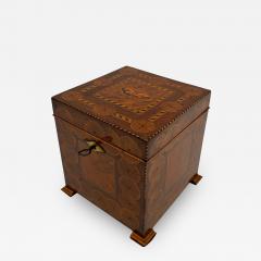 Cubic Biedermeier Box Walnut with Inlays Austria circa 1830 - 3038298