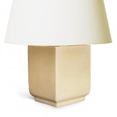 Cubic Late Art Deco Table Lamp in Craquel Ivory Glaze - 3092286