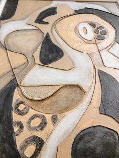 Cubist Mixed Media Framed Painting on Board - 4361418