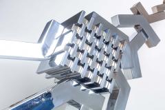 Cubist Sculpture in Mirror Polished Chrome - 4147109