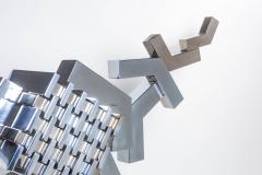 Cubist Sculpture in Mirror Polished Chrome - 4147111