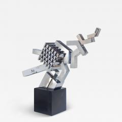 Cubist Sculpture in Mirror Polished Chrome - 4148662