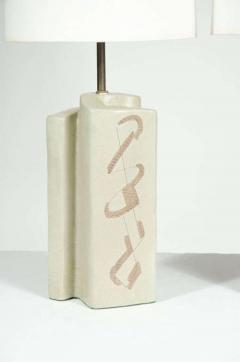 Cubist Twisted Ceramic Table Lamps by Marianna von Allesch - 775018