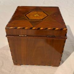 Cuboid Jewelry Box Walnut Ebony Mother of Pearl Austria Vienna circa 1830 - 1612324