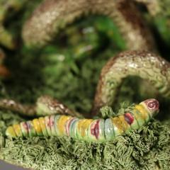 Cunha Palissy Majolica Snake and Lizard Wall Plate - 4424243